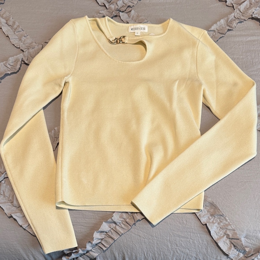 NWT Cream Long Sleeve Top